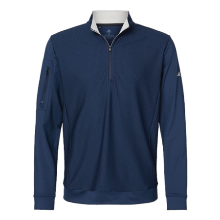 Adidas - Performance Textured Quarter-Zip Pullover