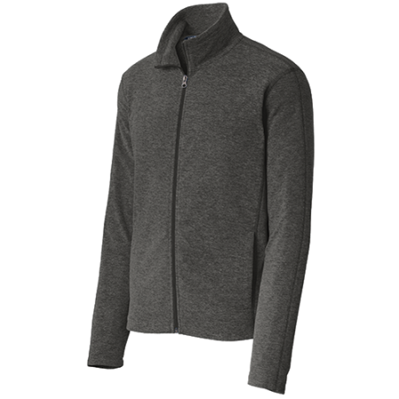 Port Authority® Heather Microfleece Full-Zip Jacket