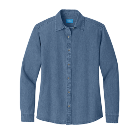 Port & Company® Women's Long Sleeve Value Denim Shirt