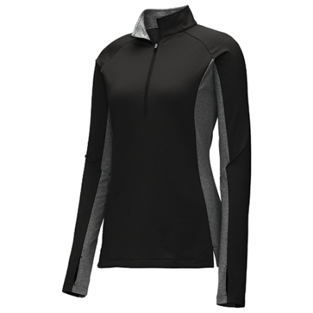 Sport-Tek® Ladies Sport-Wick® Stretch Contrast 1/2-Zip Pullover