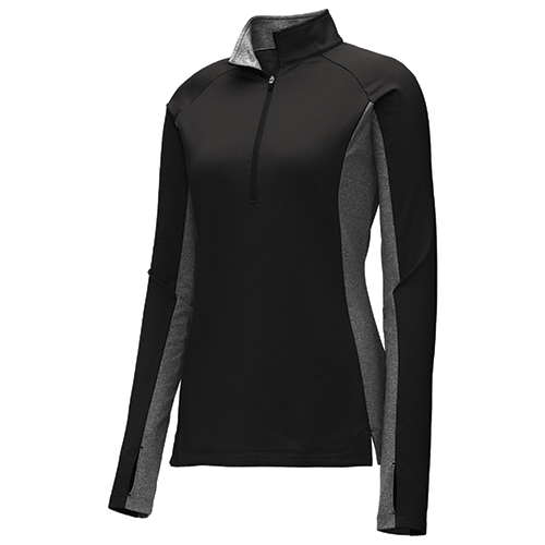 Sport-Tek® Ladies Sport-Wick® Stretch Contrast 1/2-Zip Pullover