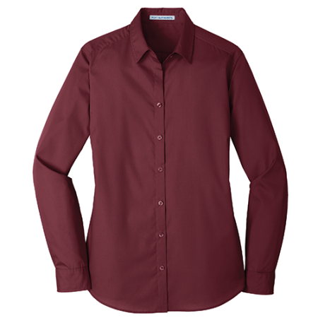 Port Authority® Ladies Long Sleeve Carefree Poplin Shirt